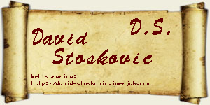 David Stošković vizit kartica